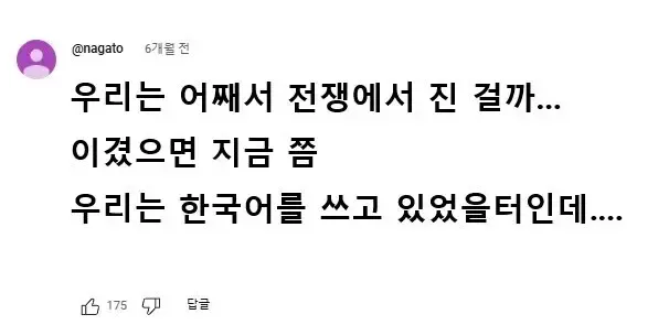 일본이 전쟁에서 진걸 안타까워하는 일본인의 이유