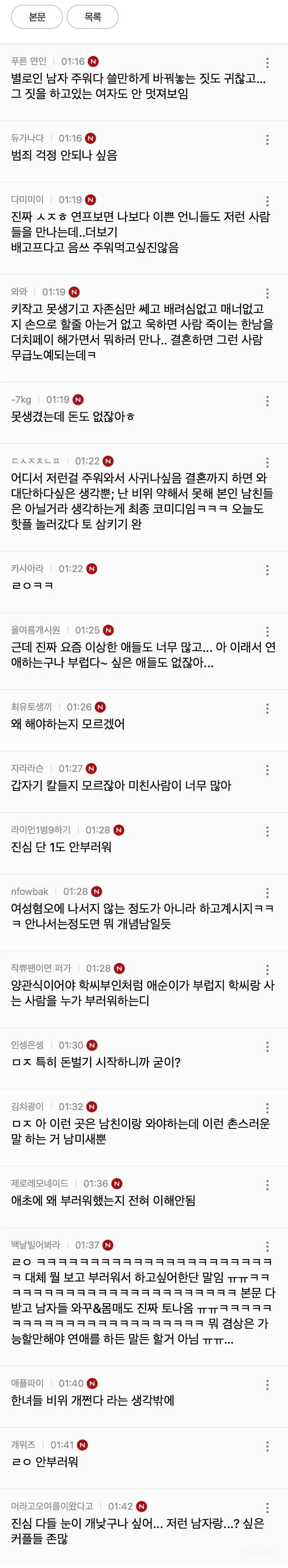 요즘 여자들이 연애 안하려고 하는 가장 큰 이유