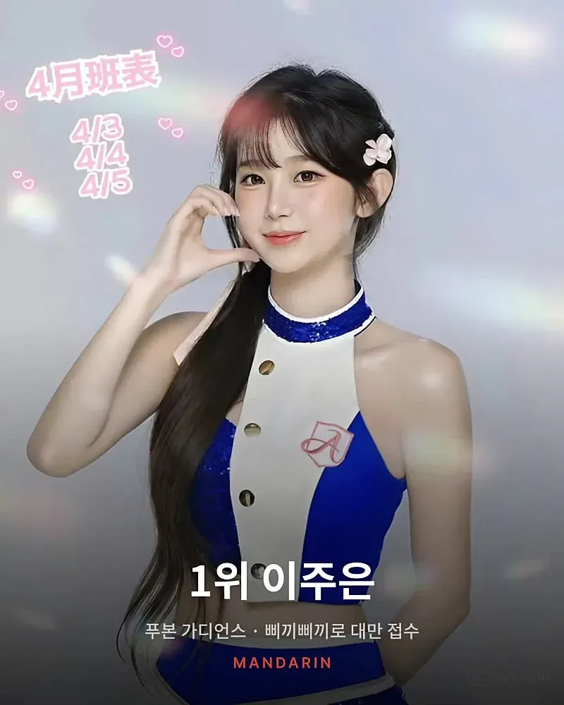 대만 치어리더 인기투표 상황