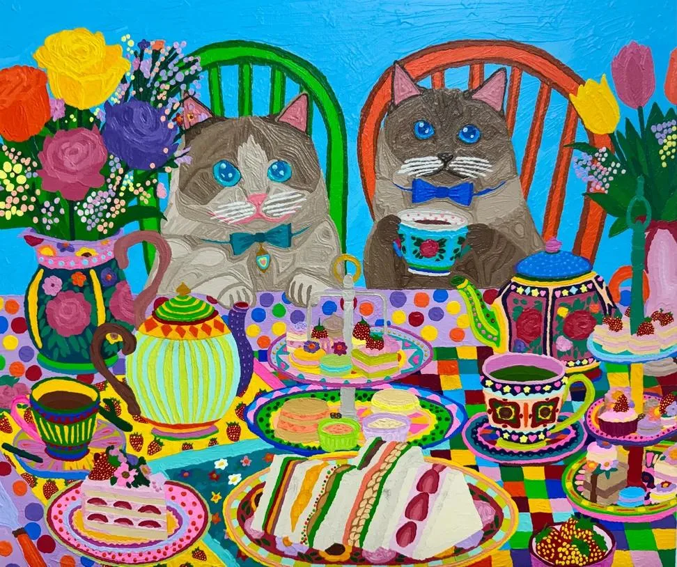 중증자폐성 장애 아이가 그린 고양이 그림