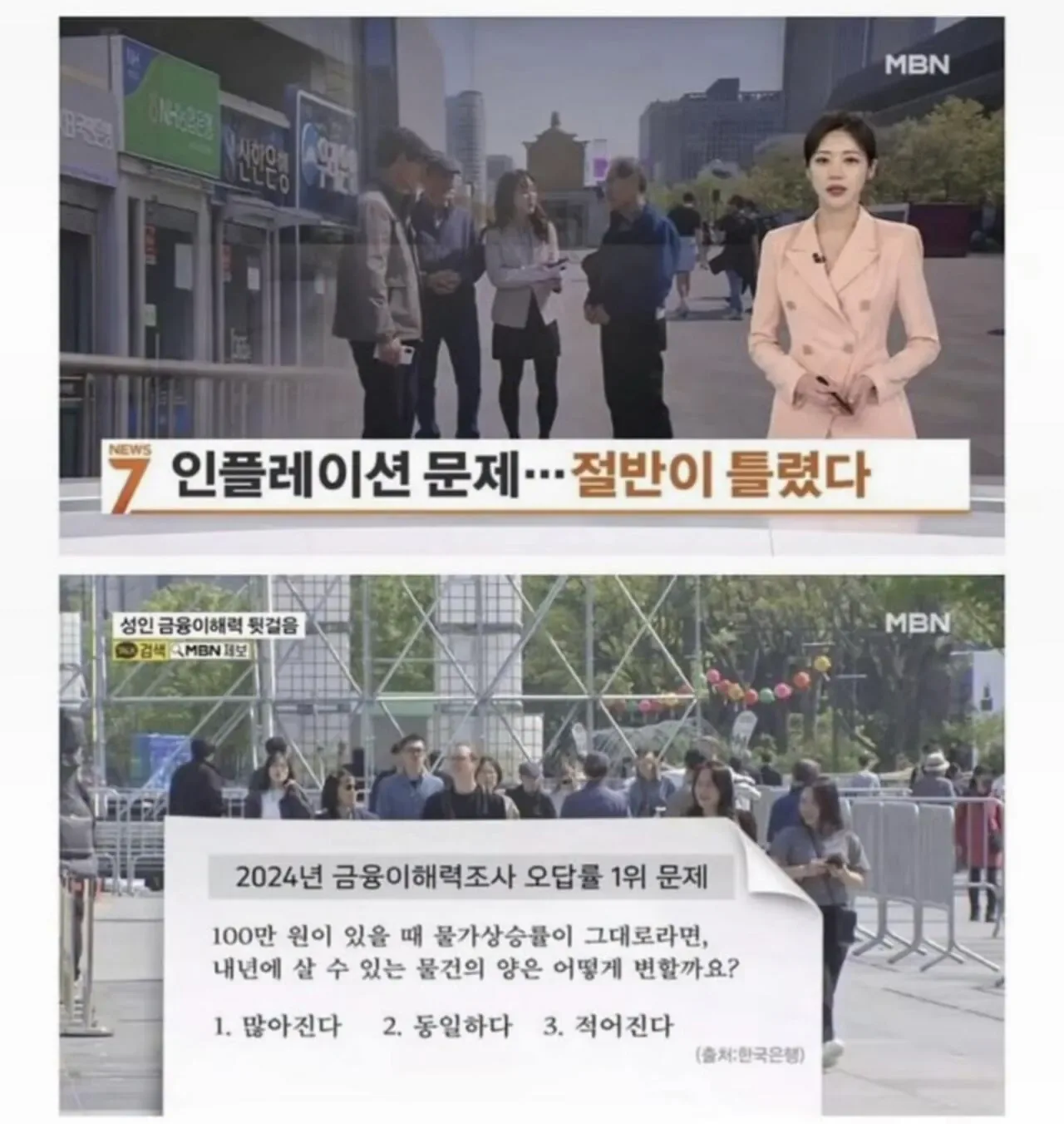 성인 절반이 틀린다는 문제