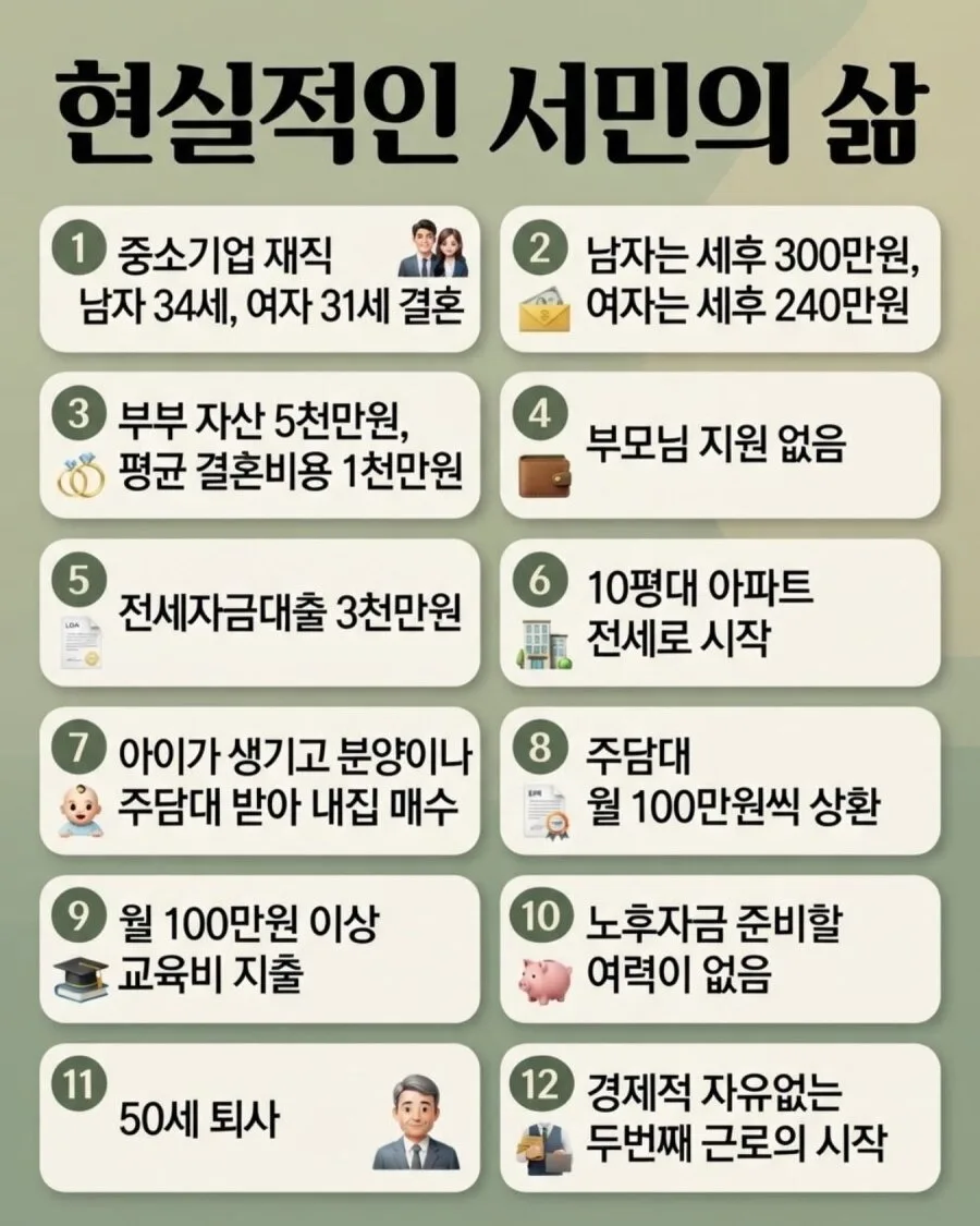 현실적인 서민의 삶
