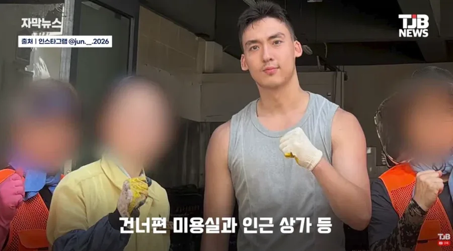 휴가 나오자마자 거제로 폭우 소식에 달려간 23살 군인