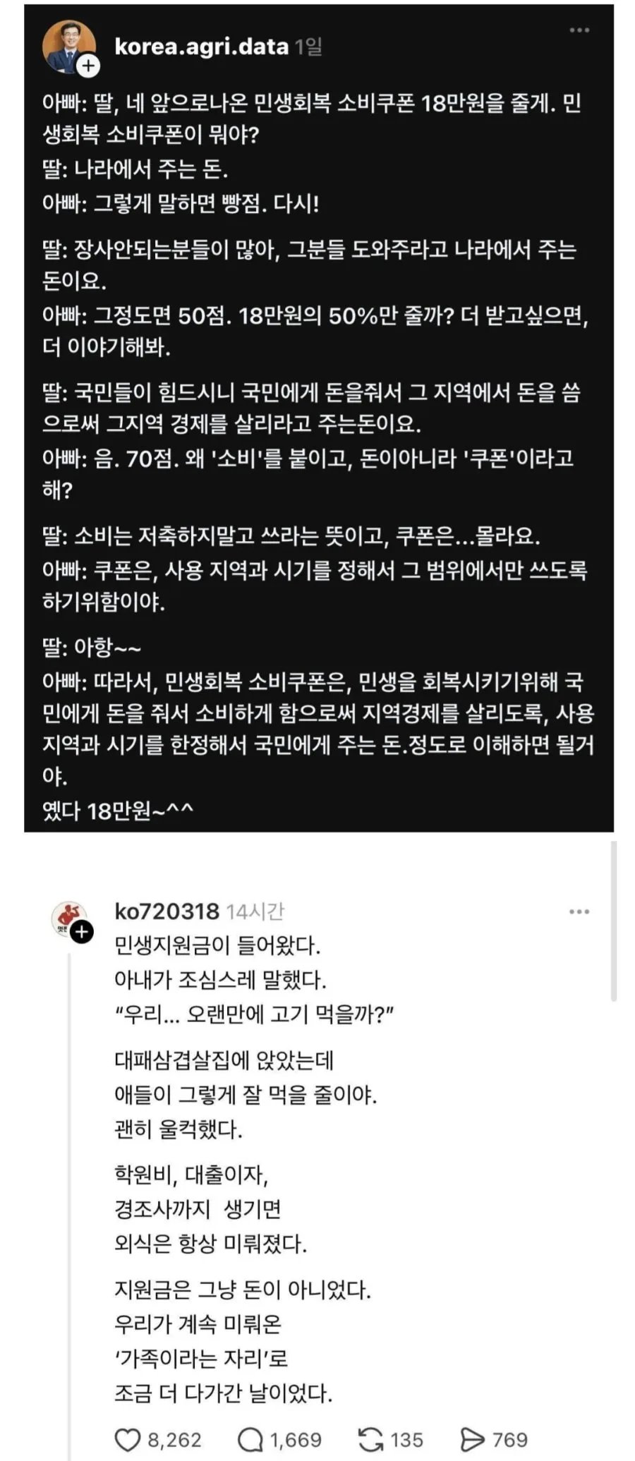 민생지원금 문학