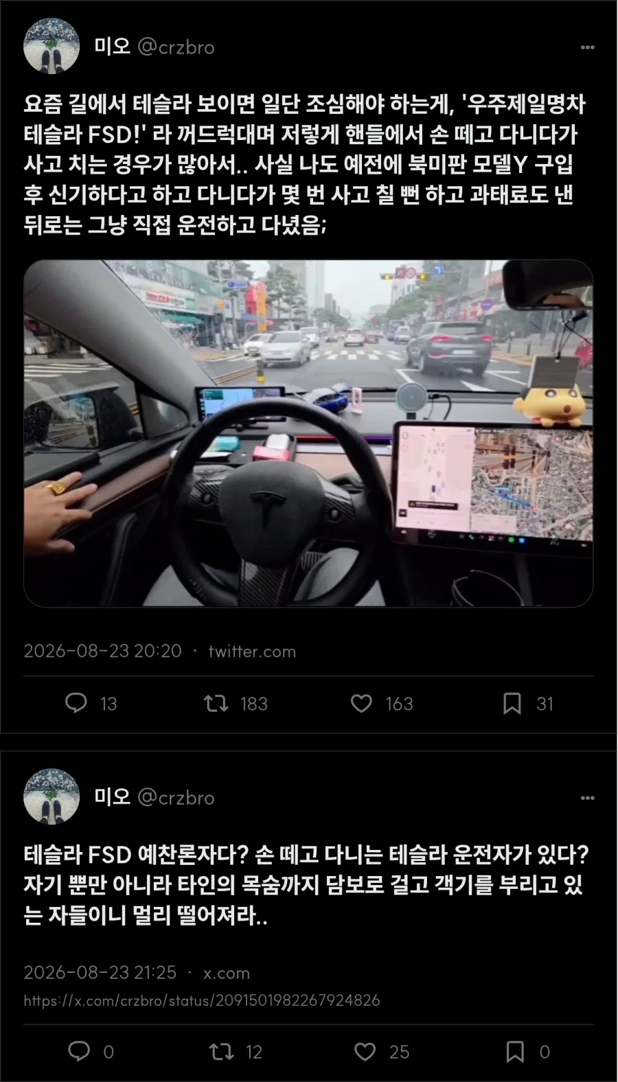 FSD 사고 좀 보여주시겠어요 ?