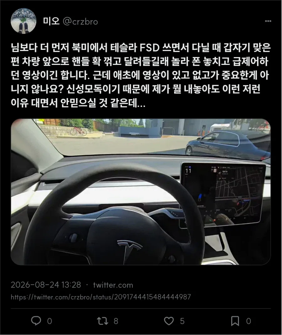 FSD 사고 좀 보여주시겠어요 ?