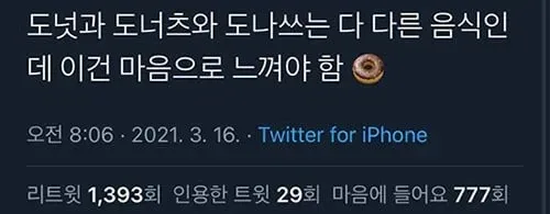 도넛과 도너츠와 도나쓰