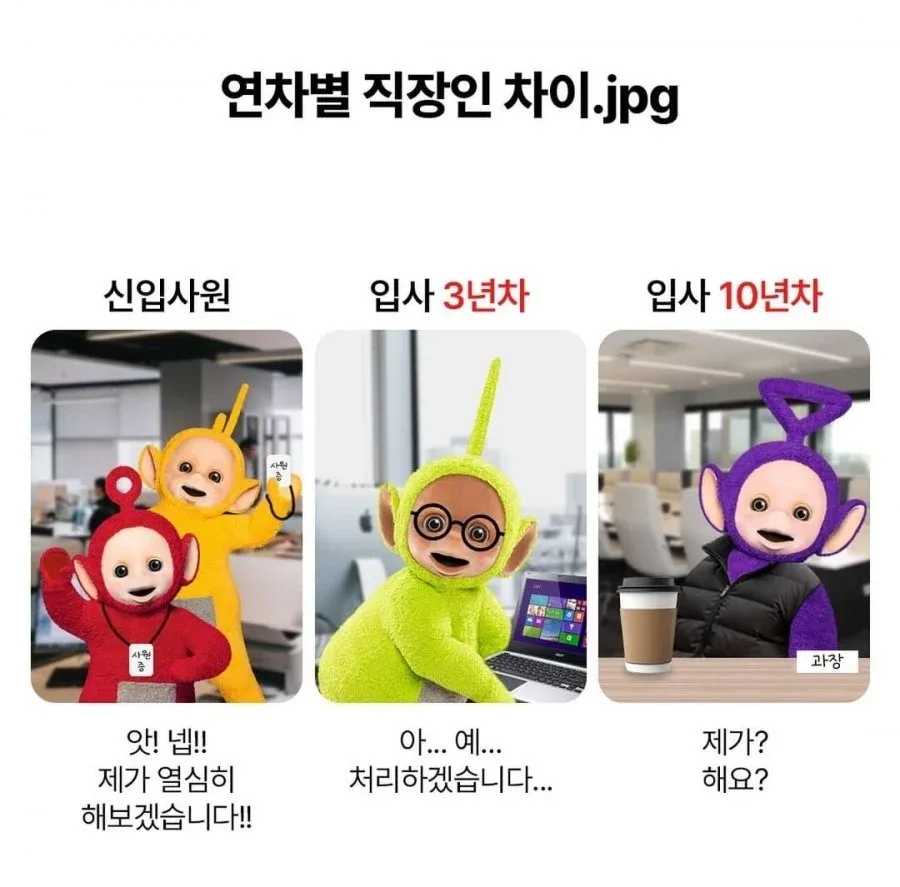 연차별 직장인 차이
