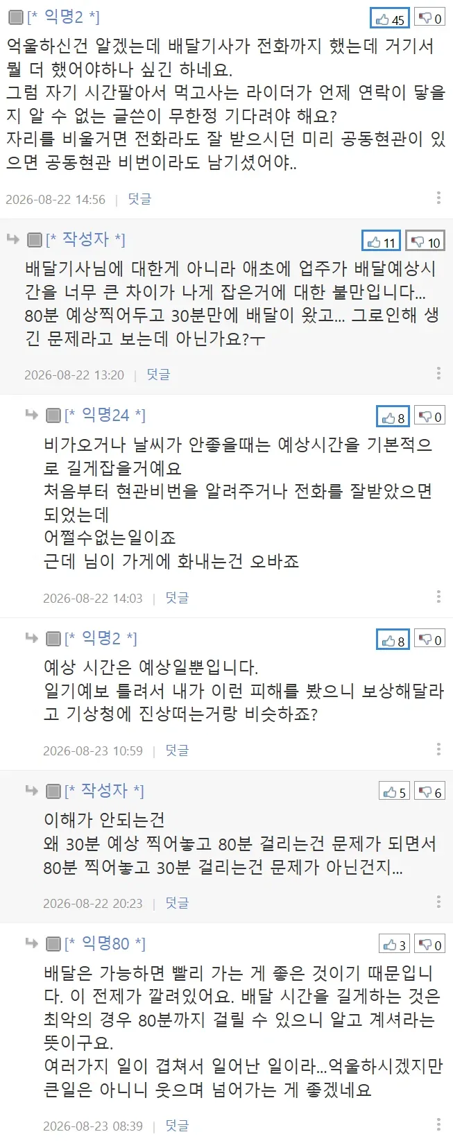(펌) 음식이 빨리 왔다는 불만이 진상인가요?
