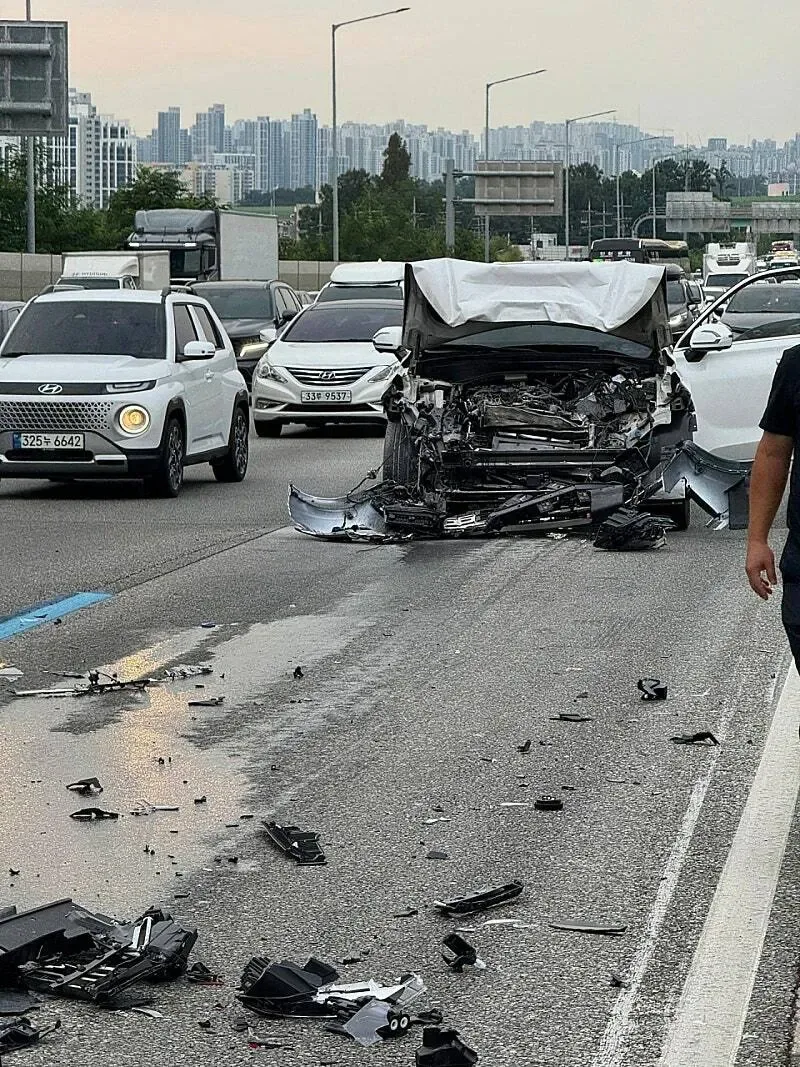 BYD 씨라이언 vs 현대 펠리세이드 크루즈 주행 추돌 사고