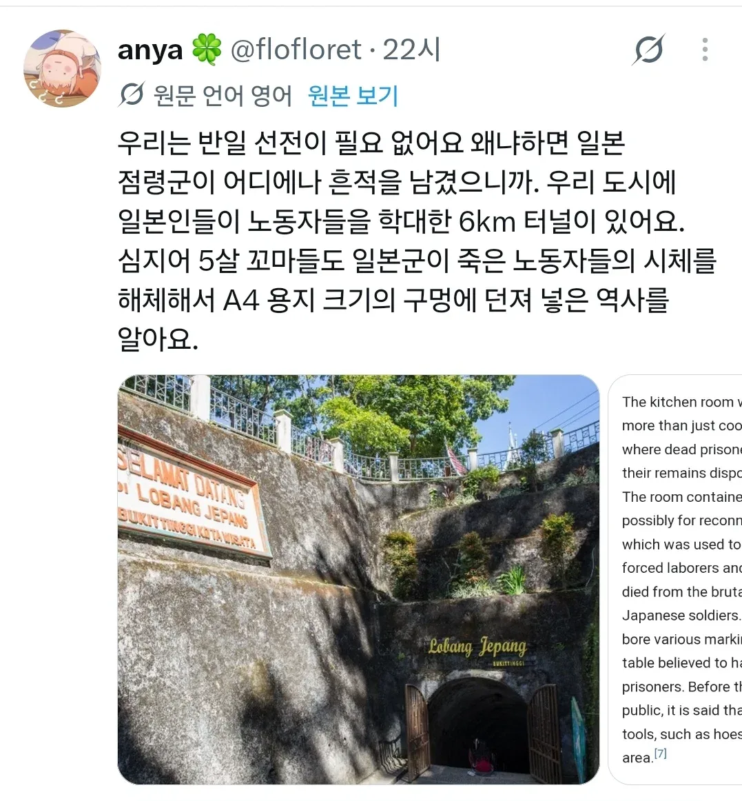 아쉽게도 많은 인도네시아 사람들이 한국 측의 반일 선전 선동을 그대로 믿고 있습니다