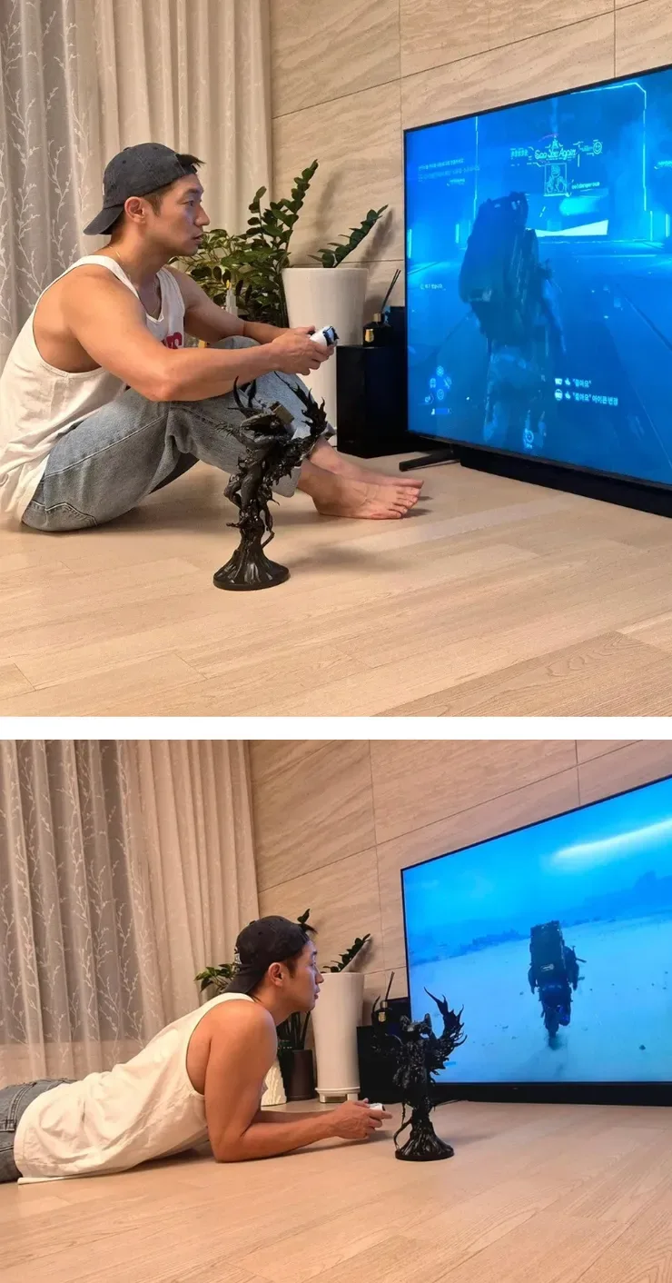 TV 이렇게 놓는분들 있나요