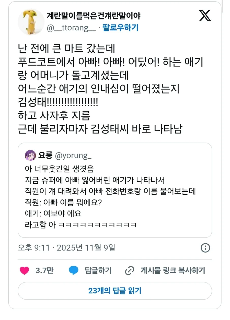 보호자 찾는 애기들 한일전