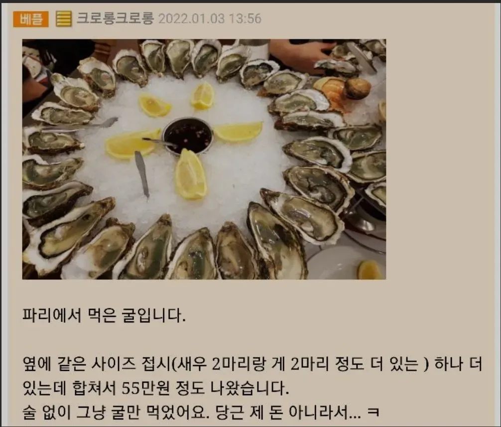 유럽은 차원이 달라병 (마늘&굴) 퇴치글