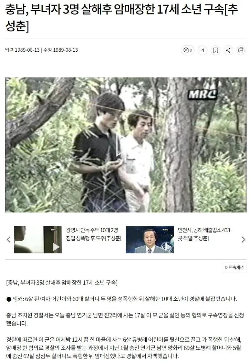image.png 충남 부녀자 3명 살인범 17세 소년의 최종 결말.jpg