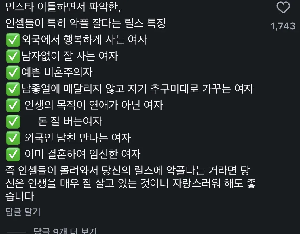 인스타에 37살 미혼이라고 올리면 듣는 말.jpg