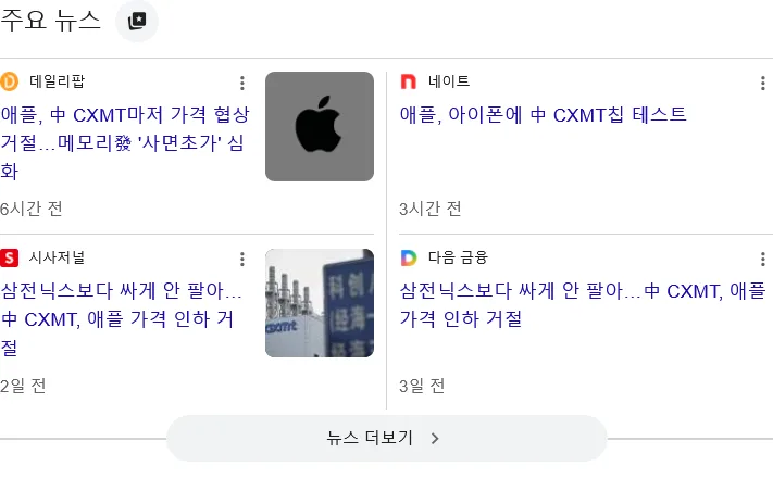중국램 쓴다는 애플근황