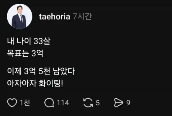 내 나이 33살 목표는 3억