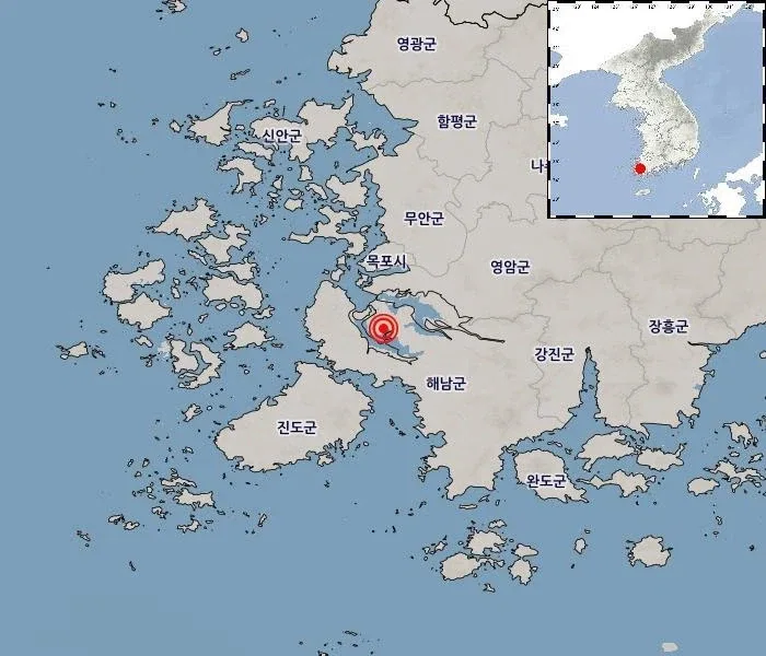 [속보] 전남광주 해남군에서 규모 3.1 지진