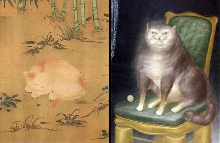 동서양 고양이 그림