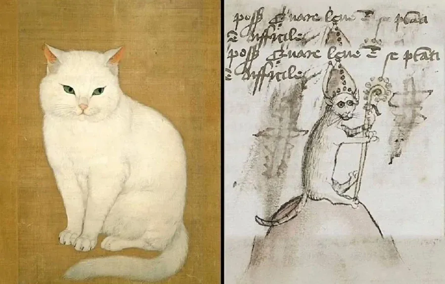 동서양 고양이 그림