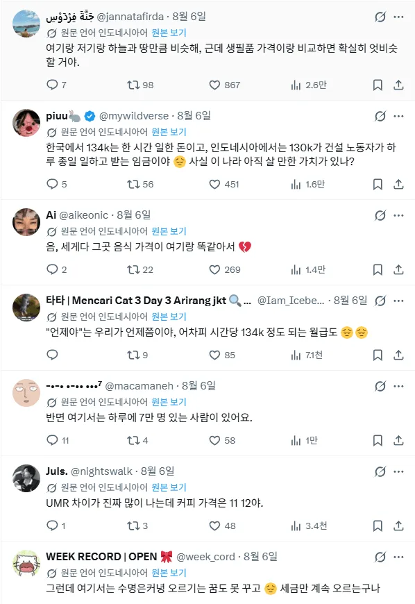 한국 내년 최저시급 발표를 본 인도네시아 반응.jpg