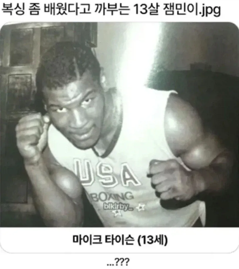 복싱 좀 배웠다고 까부는 13살 잼민이