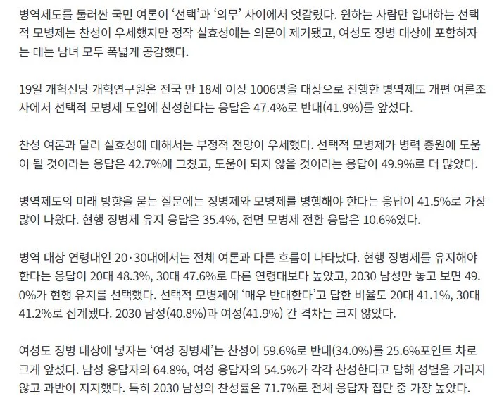 이제 여성도 군대 가야 하나…국민 10명중 6명이 ‘찬성’ 했다