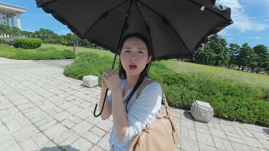 일본인 아내에게 국회의사당 비밀을 알려주는 남편