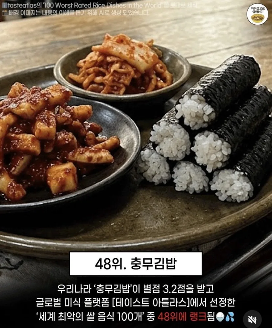 세계 최악의 쌀요리에 뽑힌 한국음식 6개 jpg