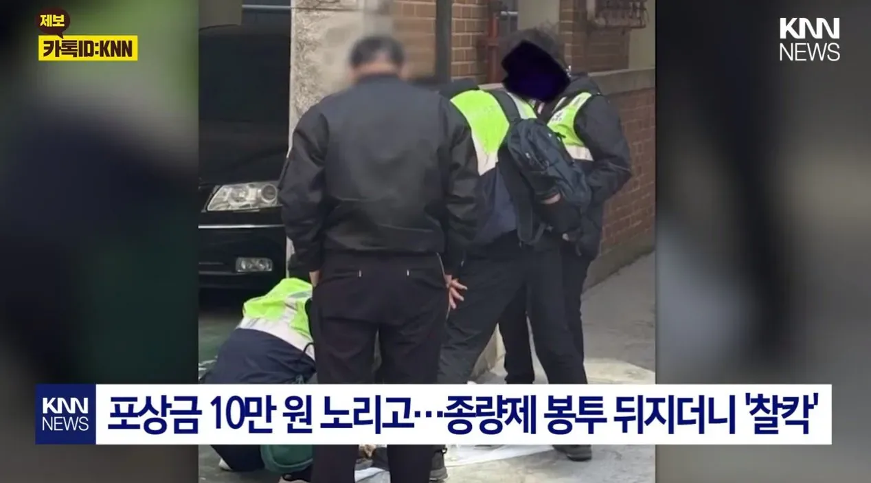 포상금 10만 원 노리고 .. 종량제 봉투 뒤지더니 '찰칵'