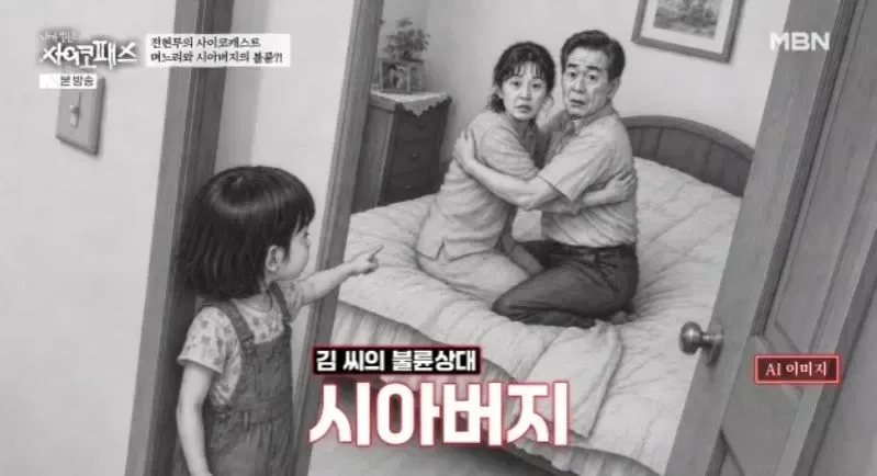 며느리와 불륜한 시아버지, 5세 손녀에게 들키자