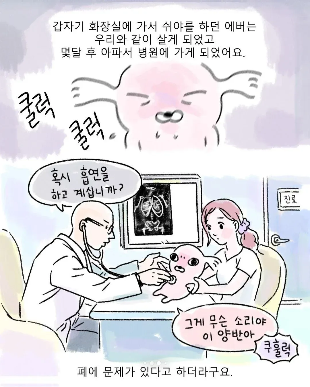 갑자기 찾아온 모르는 강아지