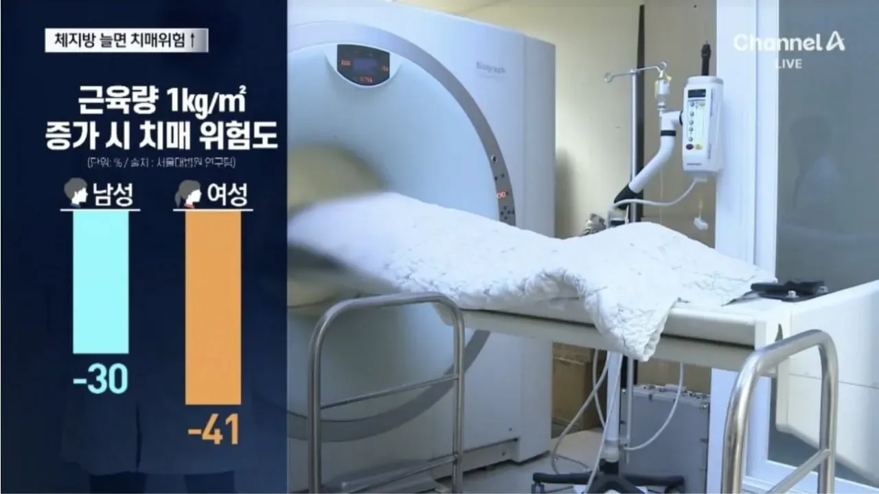 체지방이 늘어나면 치매 위험이 크게 증가.