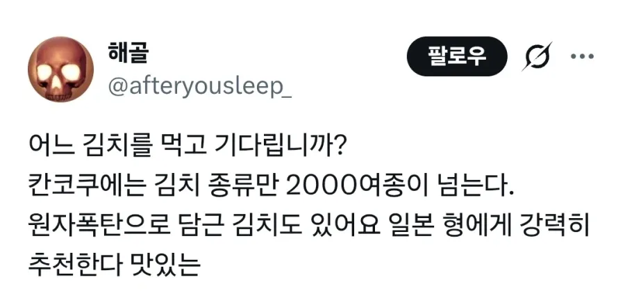 한국인한테 김치나 먹으라는 일본인_3.webp