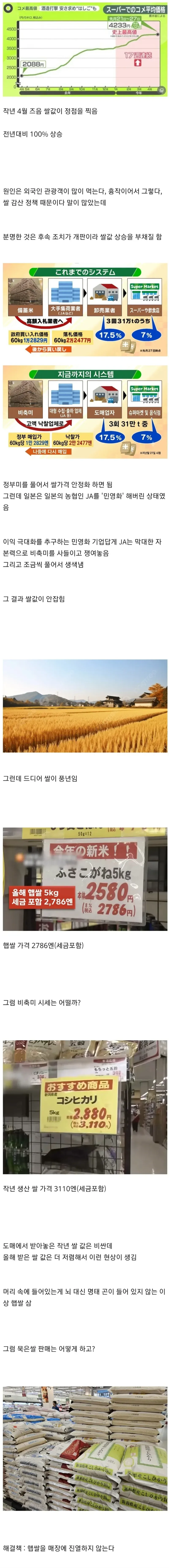쌀값 폭등 문제가 해결된 일본 근황.jpg
