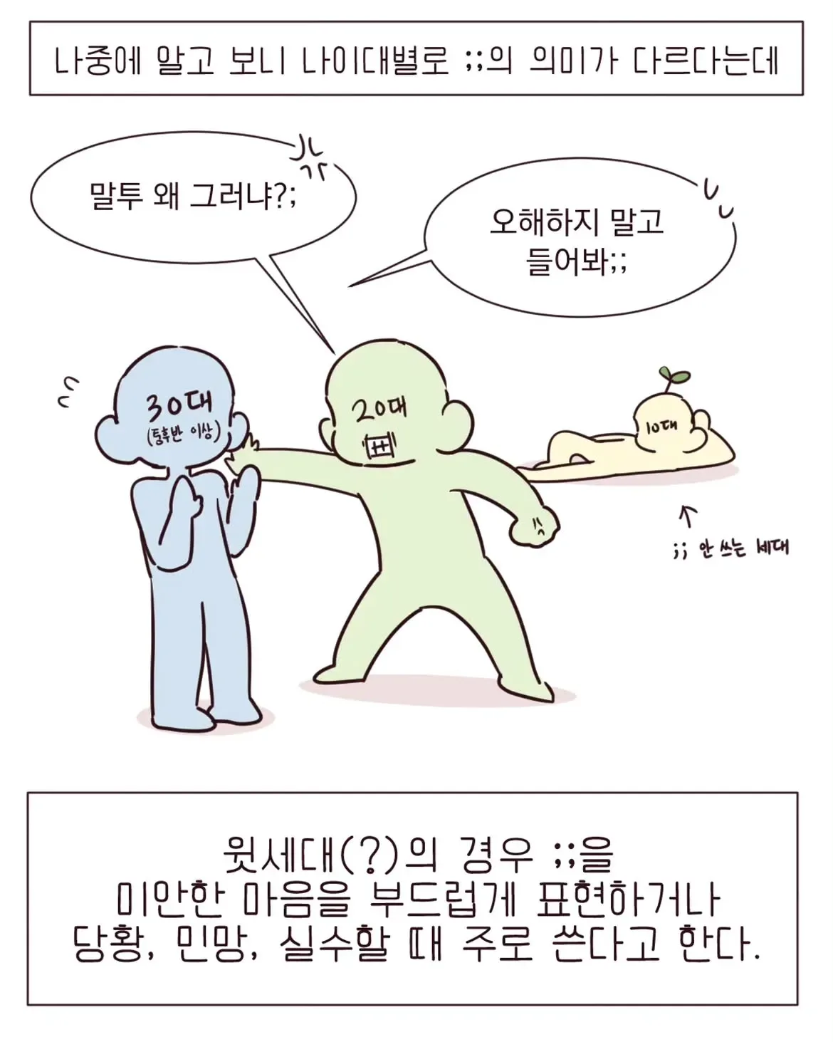 늙은이들이 문화충격 컬쳐쇼크 느끼는 ;;;;;의 사용법