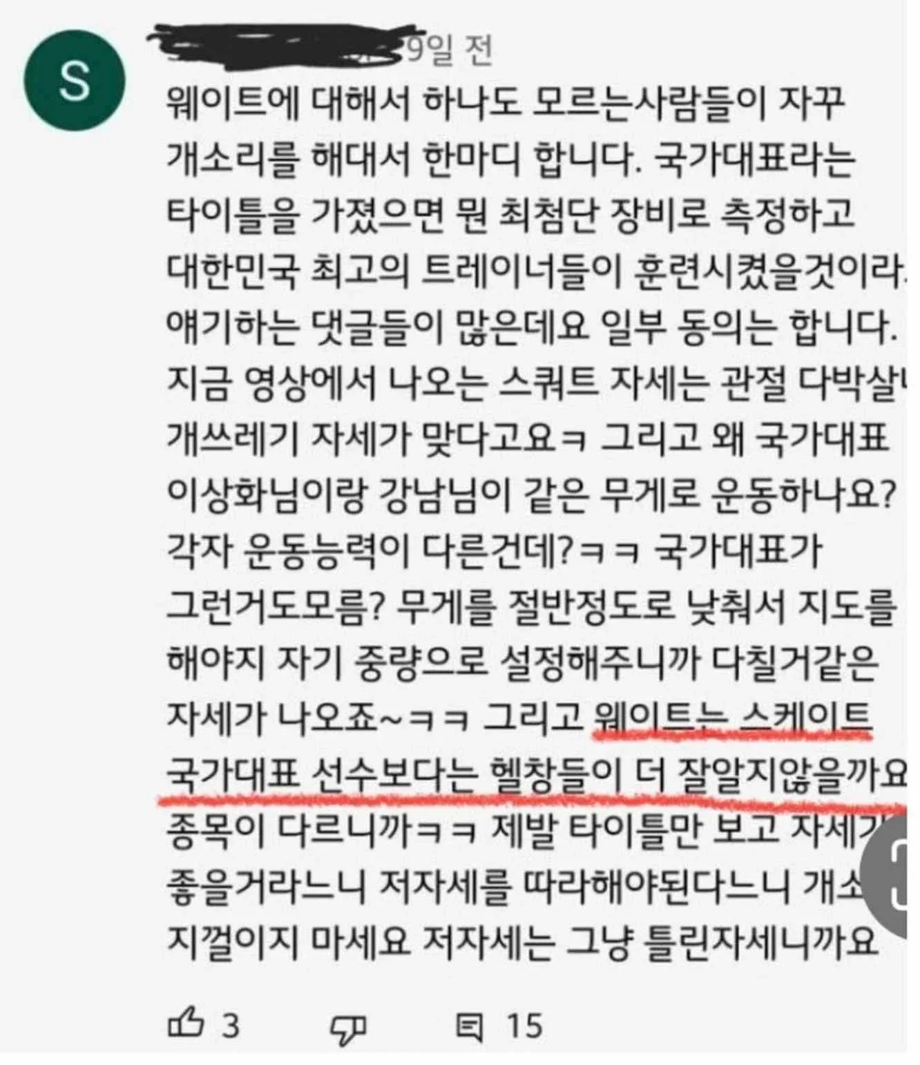 이상화에게 훈수두는 ㅈ문가들