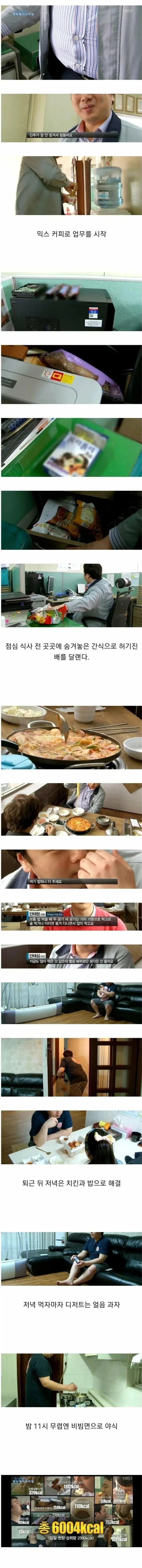 생로병사 32살 청년의 하루 식사량 ㄷㄷ