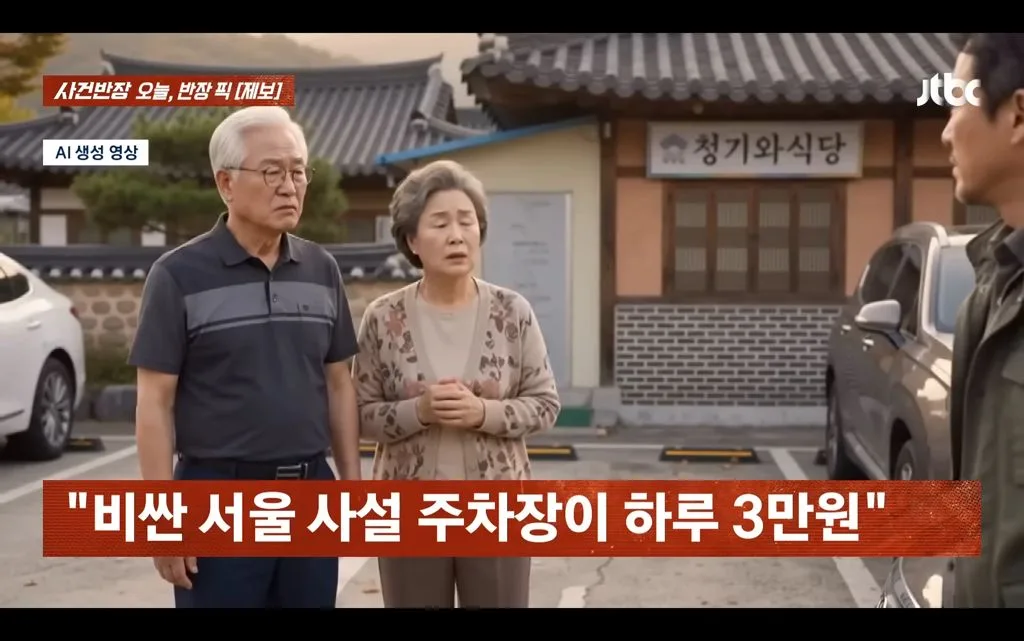 시골 식당 주차비
