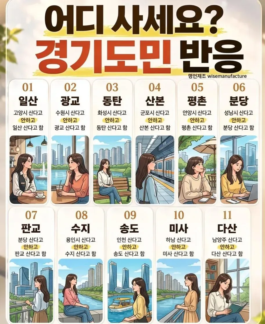 어디사세요? 경기도 민 반응 모음