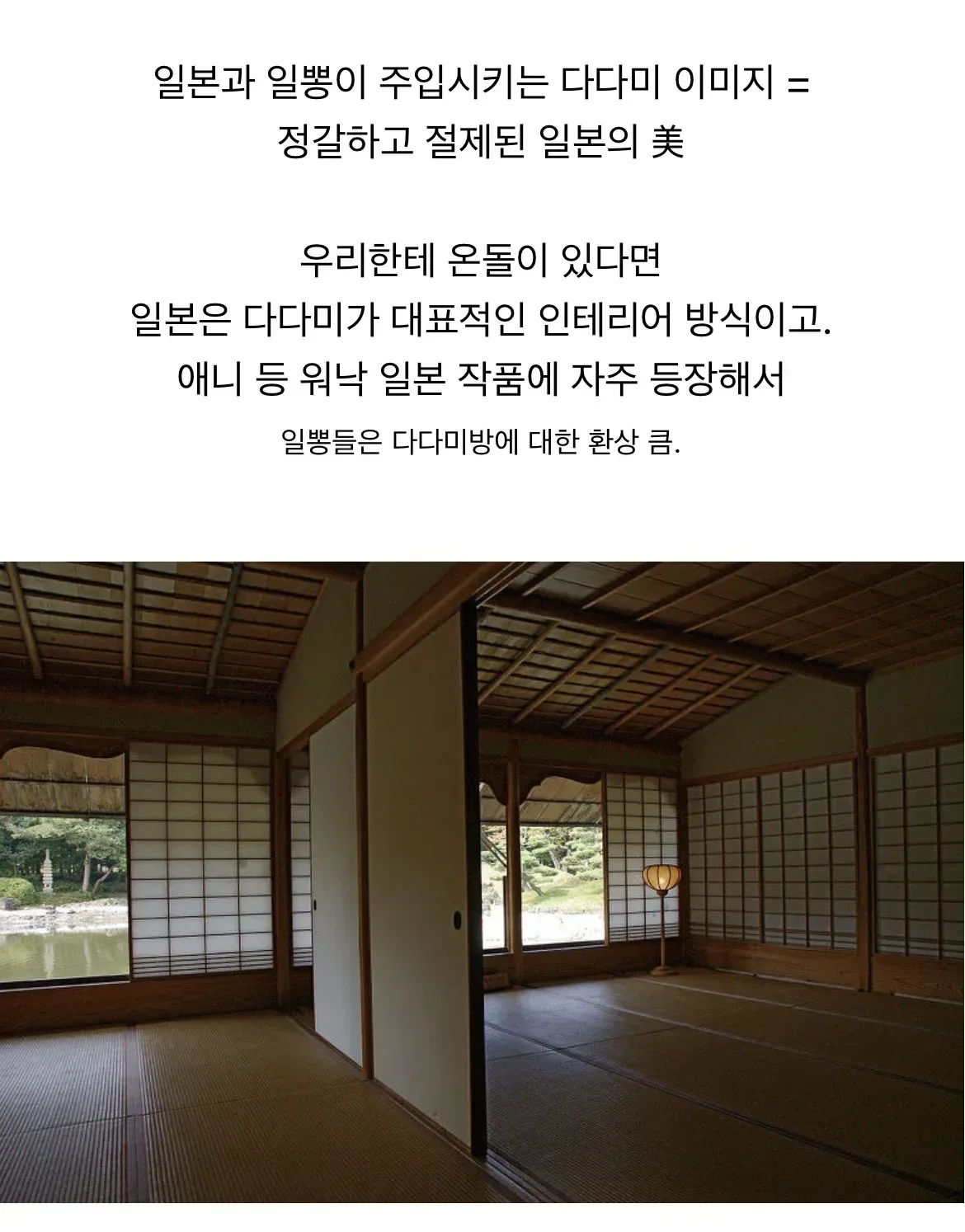 일본 가면 그 실체에 기겁한다는 다다미
