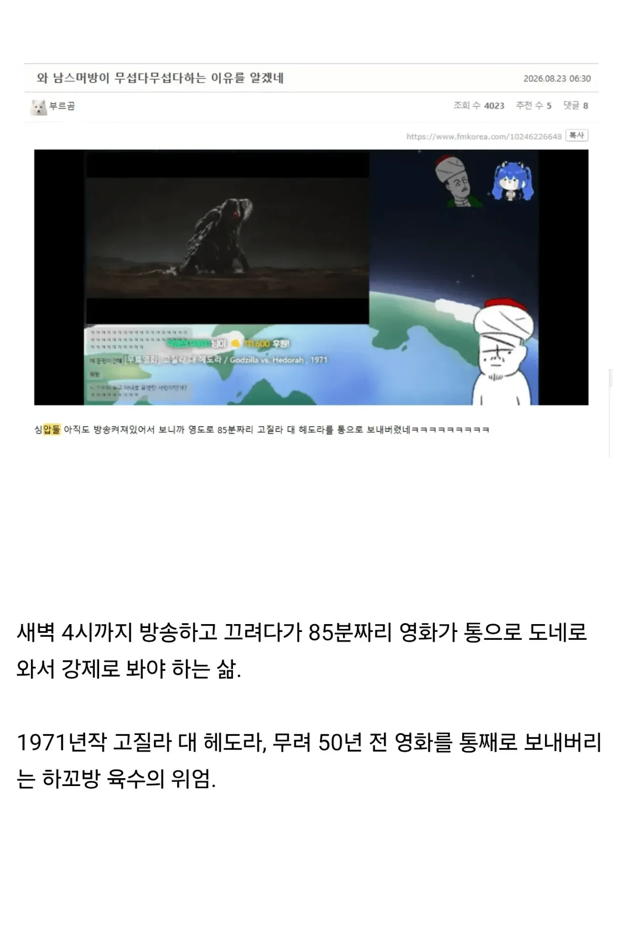 하꼬 남자 버튜버의 삶