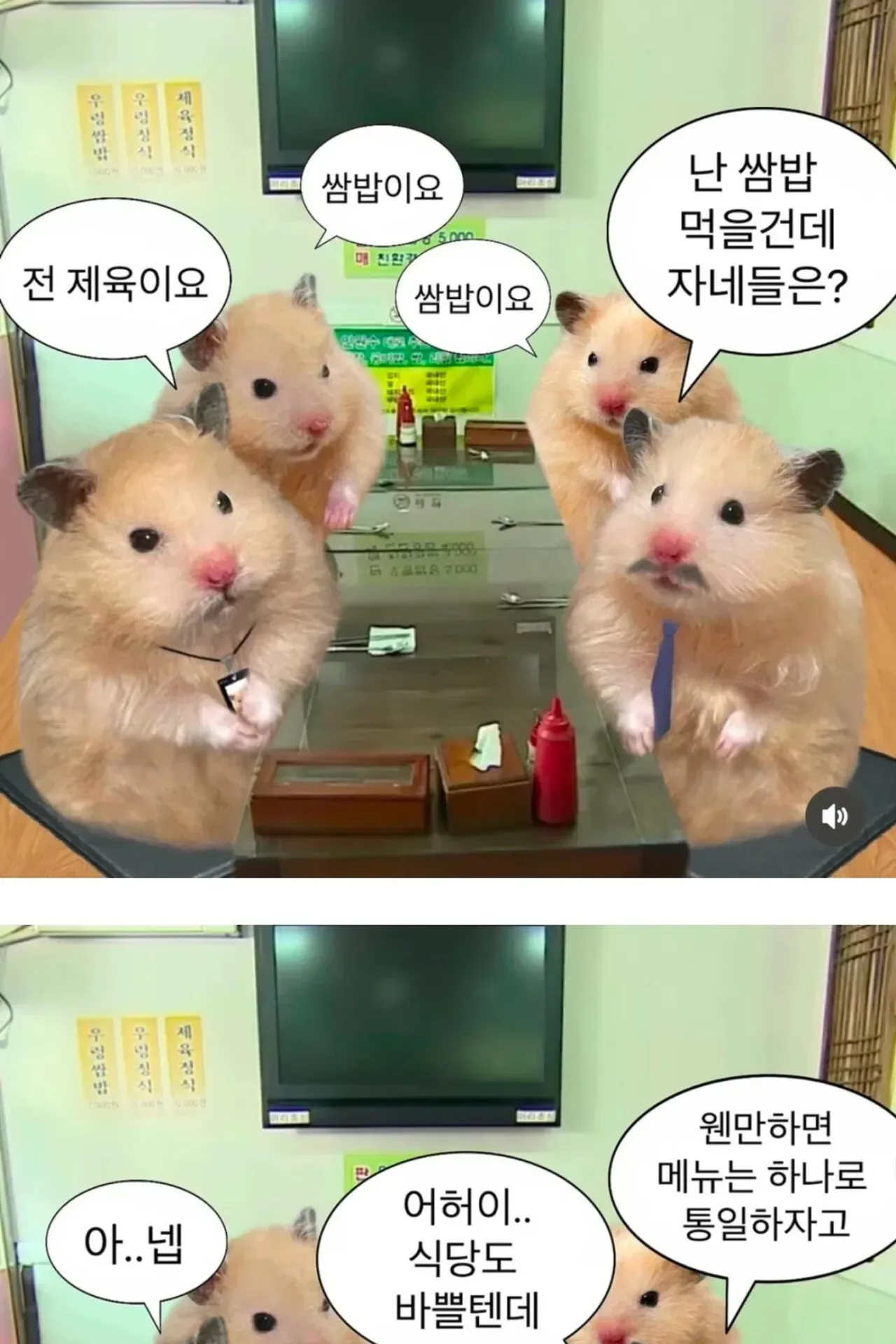 직장인들 점심 제육 통일의 비밀 ㅋㅋㅋ.jpg