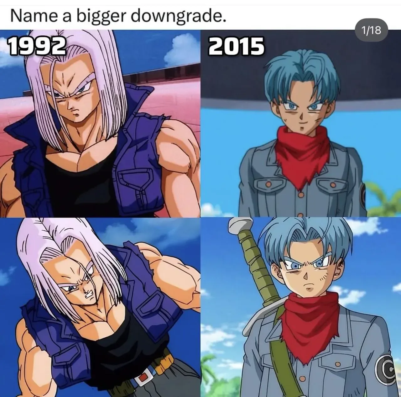 92년 트랭크스 vs 2015년 트랭크스