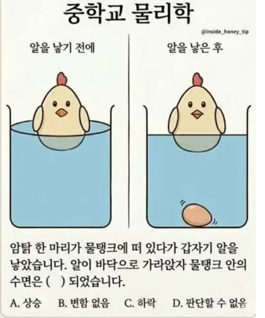 중학교 물리문제