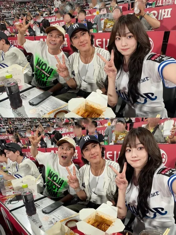 황재균 강미나 전현무 쓰리샷