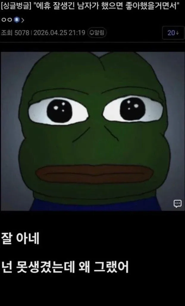 잘생긴 남자가 했으면 좋아했을거면서.jpg