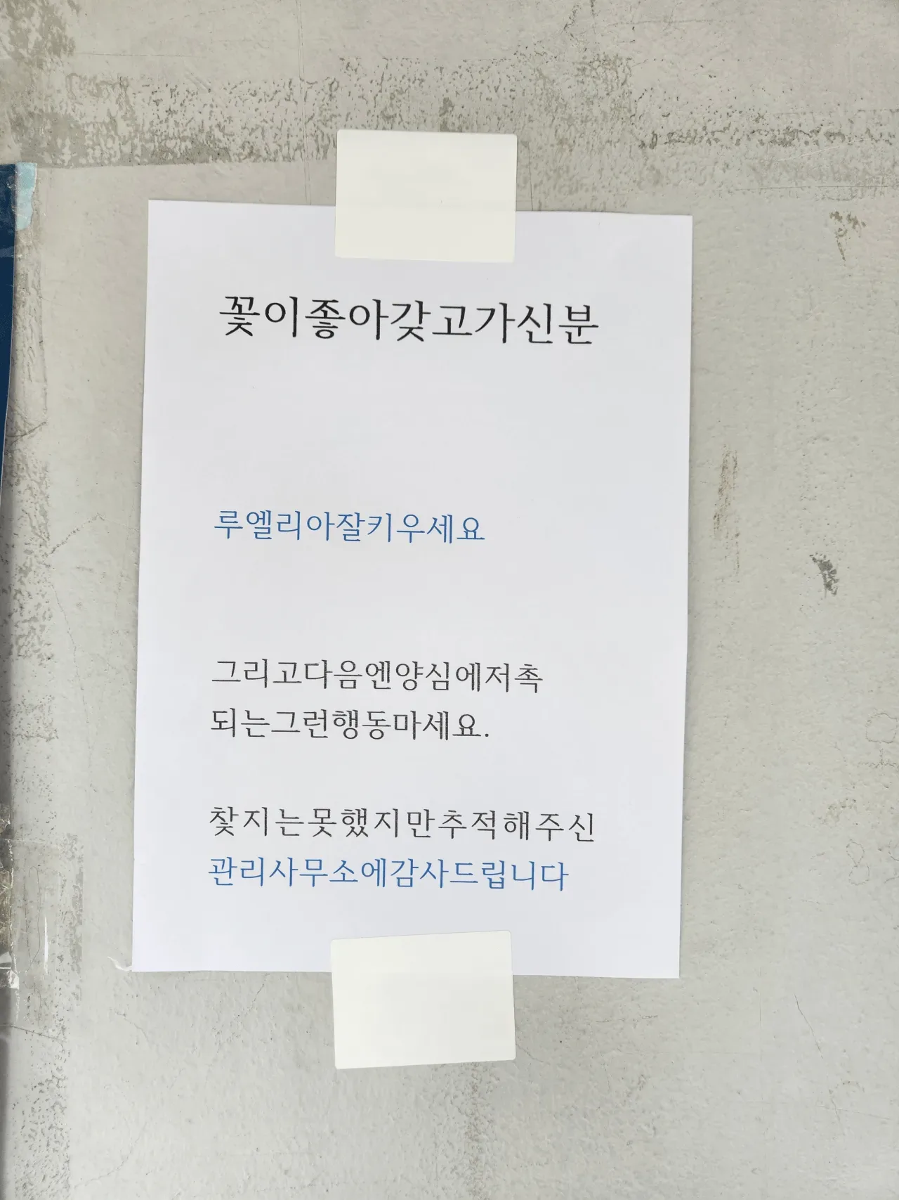아파트 현관에 붙은 종이 이거 뭐냐.JPG