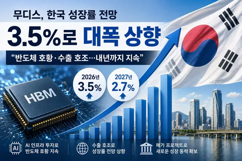 “韓반도체 대체할 곳 없다” 의심하지 말라는 무디스…한국 성장률 두배 올려 3.5%